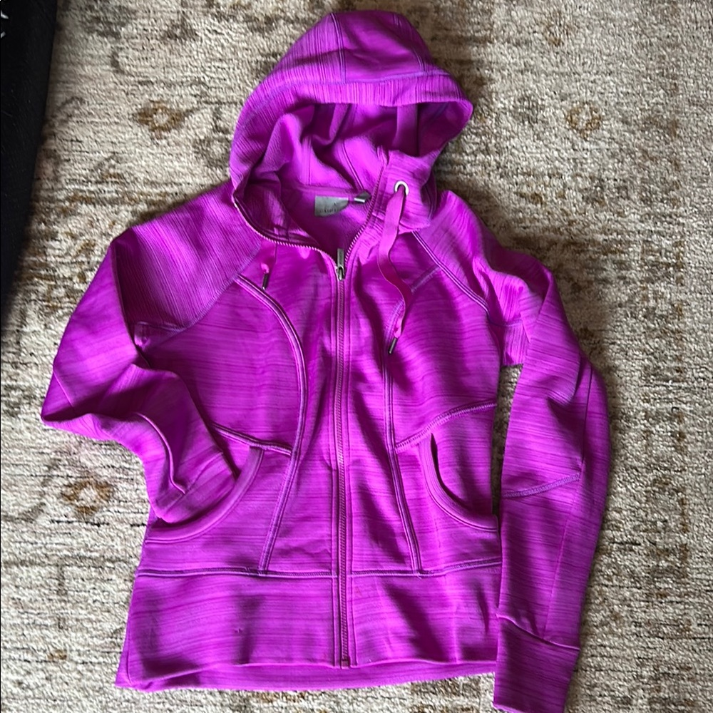 Athleta Purple Zip-Up Hoodie Sweatshirt